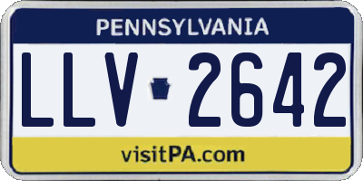 PA license plate LLV2642