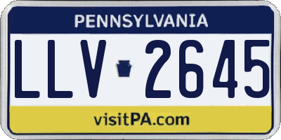 PA license plate LLV2645
