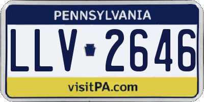 PA license plate LLV2646