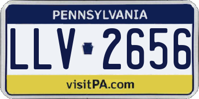 PA license plate LLV2656