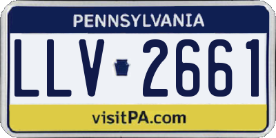 PA license plate LLV2661