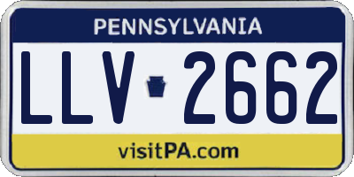 PA license plate LLV2662