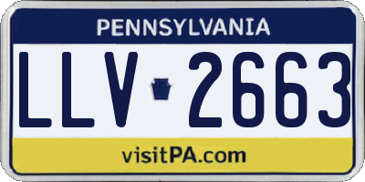 PA license plate LLV2663