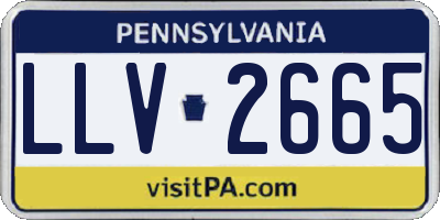 PA license plate LLV2665