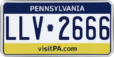 PA license plate LLV2666