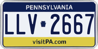 PA license plate LLV2667