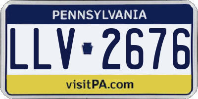PA license plate LLV2676