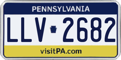PA license plate LLV2682