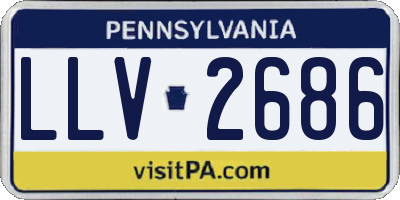 PA license plate LLV2686