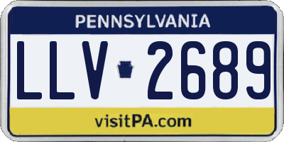 PA license plate LLV2689