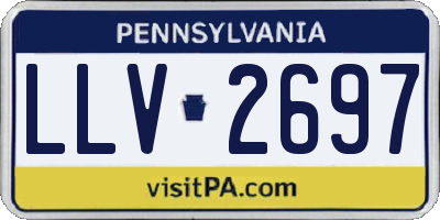 PA license plate LLV2697