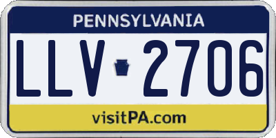 PA license plate LLV2706