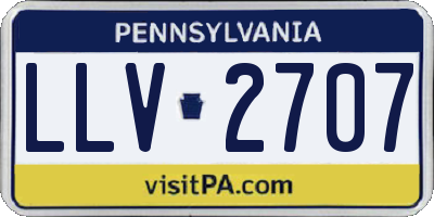 PA license plate LLV2707
