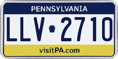PA license plate LLV2710