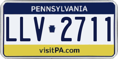 PA license plate LLV2711