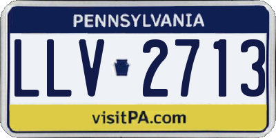 PA license plate LLV2713