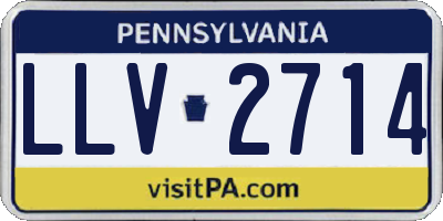 PA license plate LLV2714