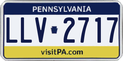 PA license plate LLV2717