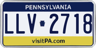 PA license plate LLV2718
