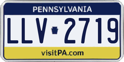 PA license plate LLV2719