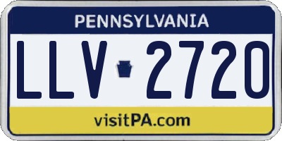 PA license plate LLV2720