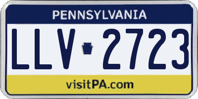 PA license plate LLV2723