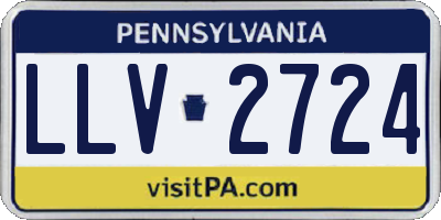 PA license plate LLV2724
