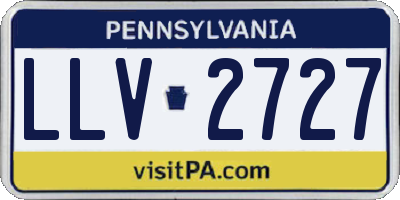 PA license plate LLV2727