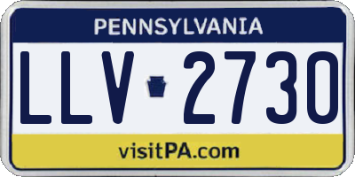 PA license plate LLV2730