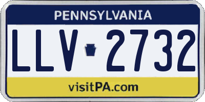 PA license plate LLV2732