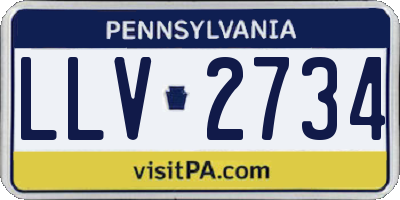 PA license plate LLV2734