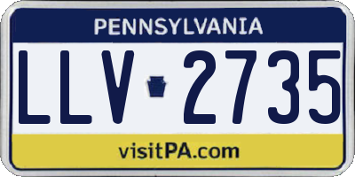 PA license plate LLV2735