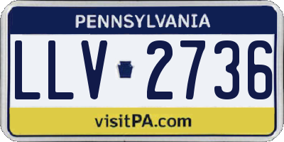 PA license plate LLV2736