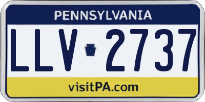 PA license plate LLV2737