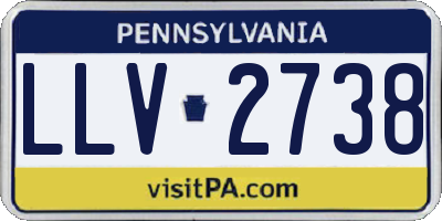 PA license plate LLV2738
