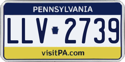 PA license plate LLV2739
