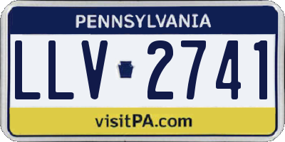 PA license plate LLV2741
