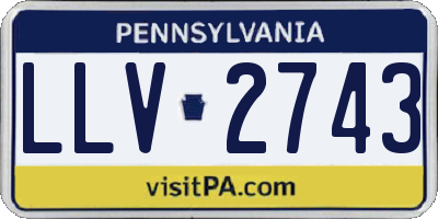 PA license plate LLV2743