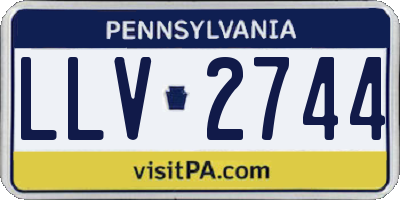 PA license plate LLV2744