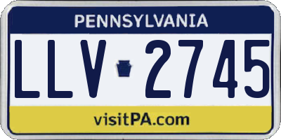 PA license plate LLV2745