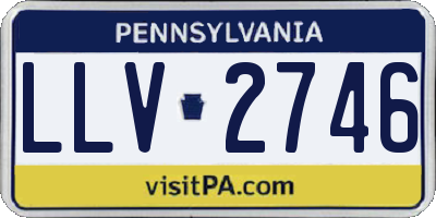 PA license plate LLV2746