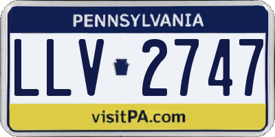 PA license plate LLV2747