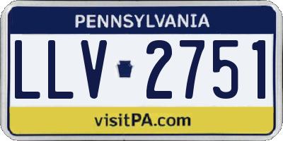 PA license plate LLV2751