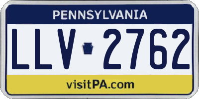 PA license plate LLV2762