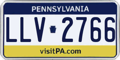 PA license plate LLV2766