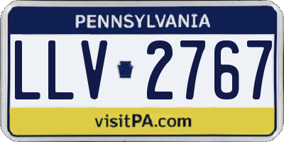 PA license plate LLV2767