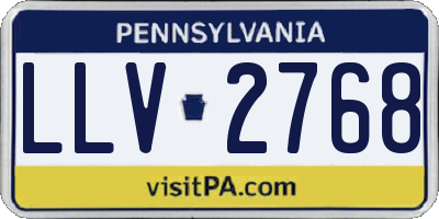 PA license plate LLV2768