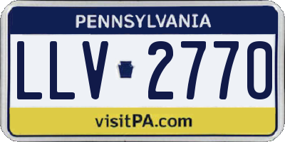 PA license plate LLV2770