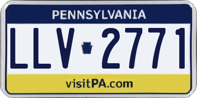 PA license plate LLV2771