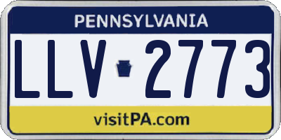 PA license plate LLV2773
